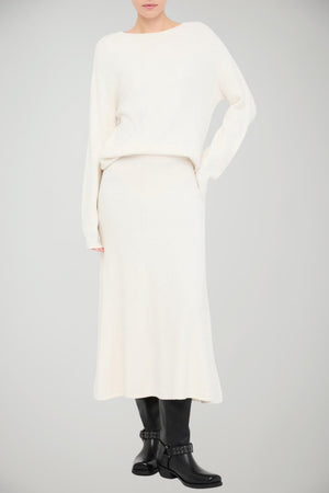Gonna Liu Jo in maglia lunghezza midi outfit