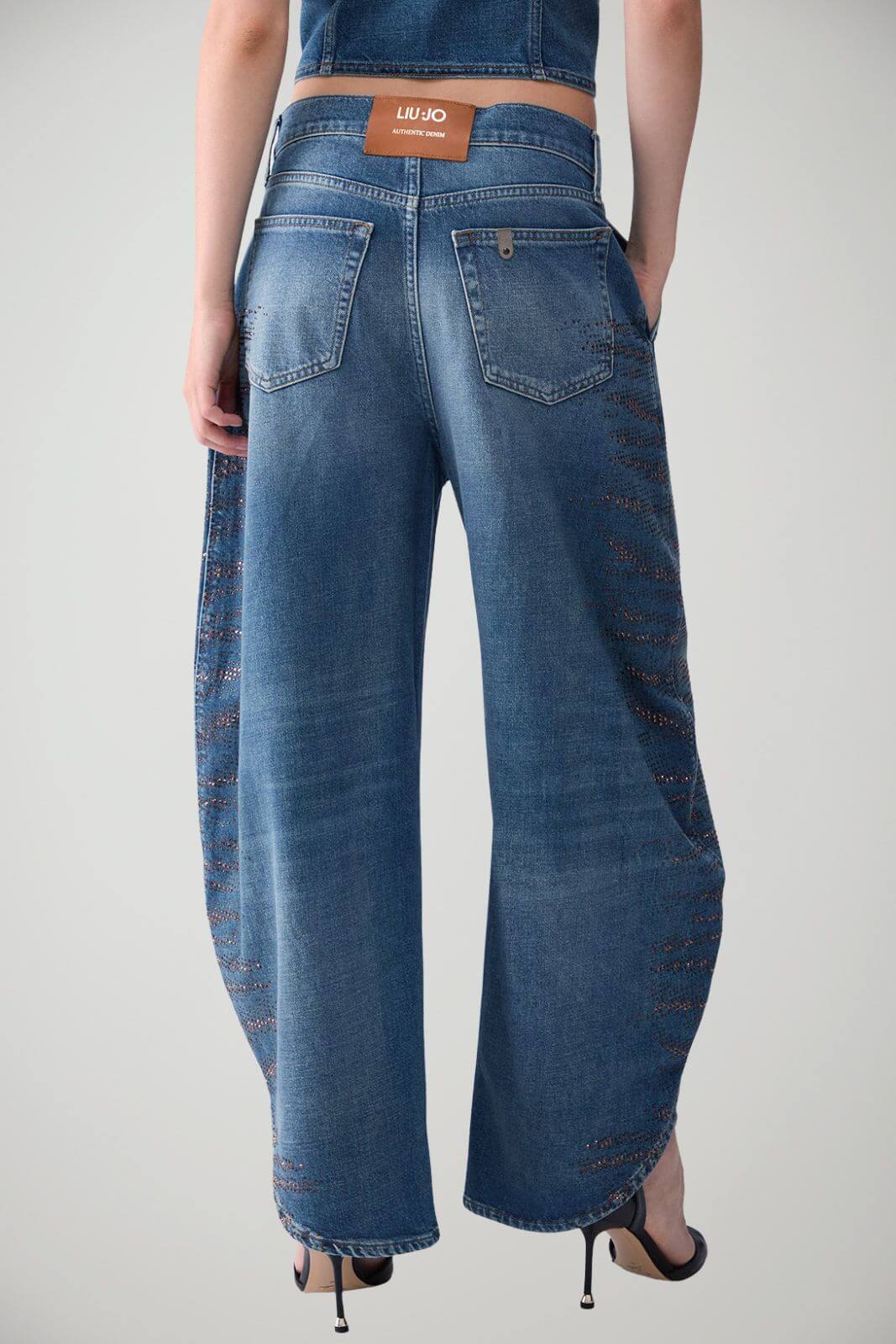 Liu Jo Jeans Donna Balloon Fit con strass