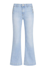 Jeans da donna Liu Jo flare a vita alta con bottoni laterali
