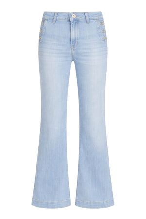 Jeans da donna Liu Jo flare a vita alta con bottoni laterali