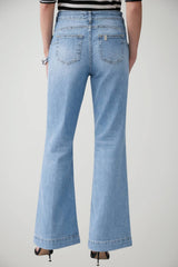 Jeans da donna Liu Jo flare a vita alta con bottoni laterali