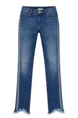 Jeans da donna Liu Jo con glitter e fondo sfrangiato