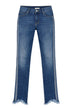Jeans da donna Liu Jo con glitter e fondo sfrangiato