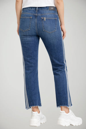 Jeans da donna Liu Jo con glitter e fondo sfrangiato