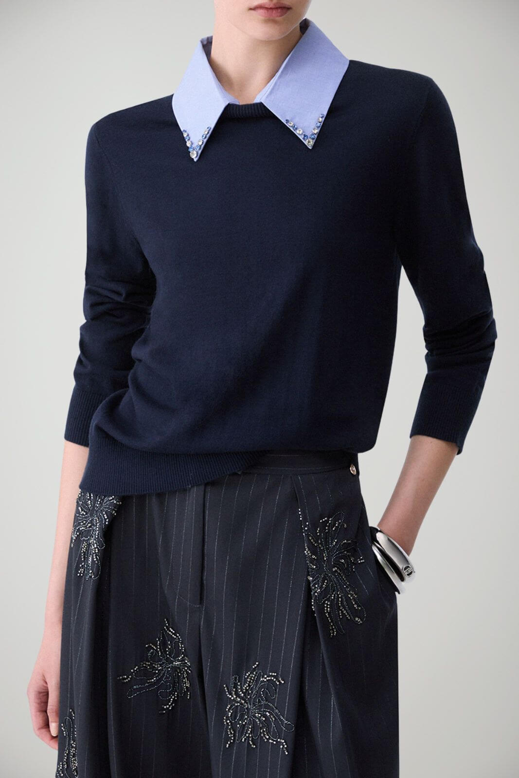Liu Jo Maglia Donna con colletto in popeline