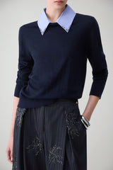 Liu Jo Maglia Donna con colletto in popeline