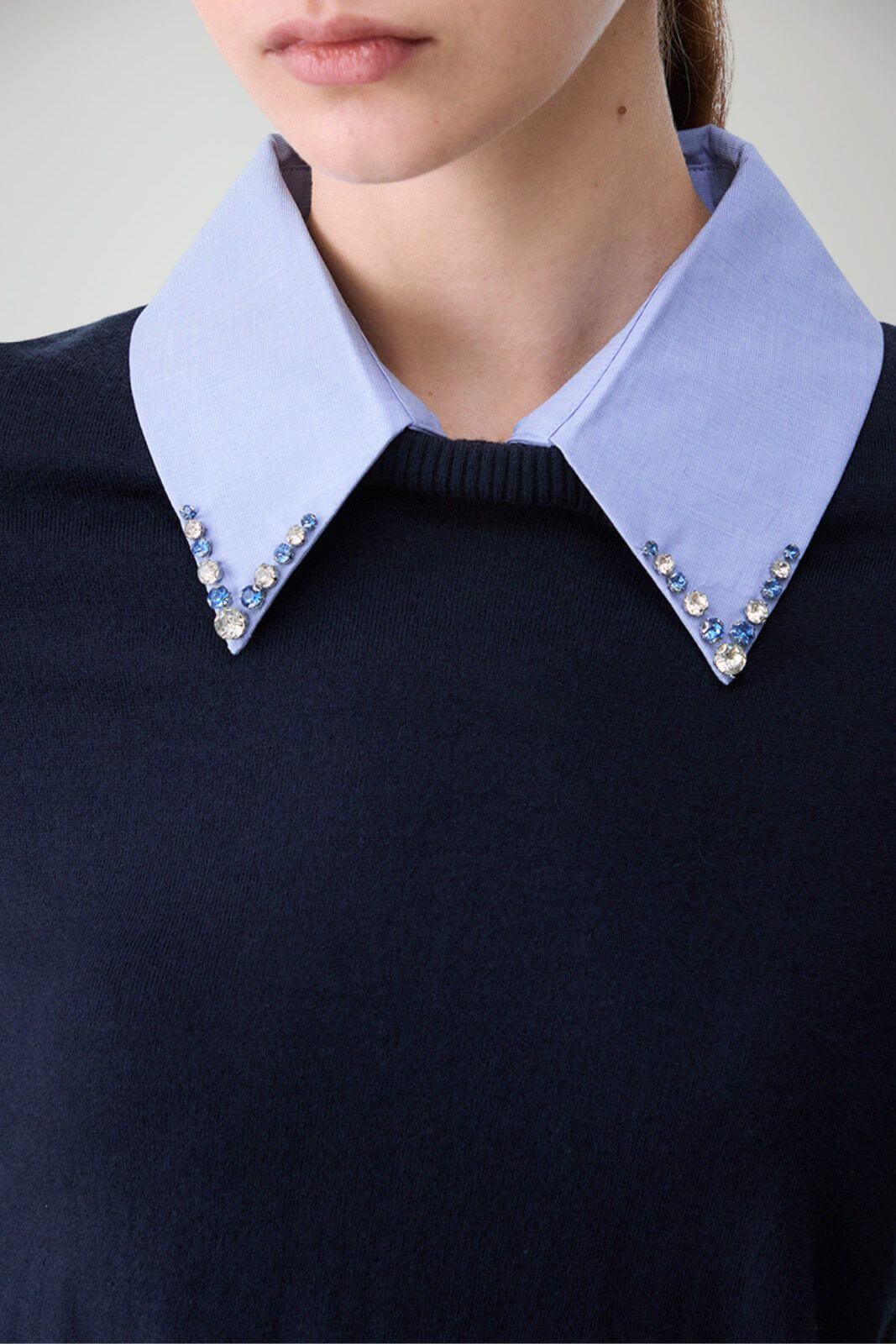 Liu Jo Maglia Donna con colletto in popeline