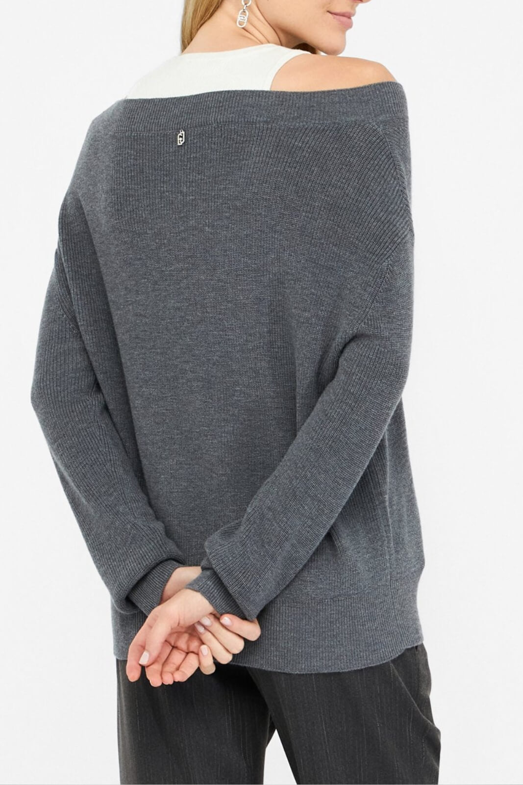 Maglia da donna Liu Jo doppio capo con strass retro