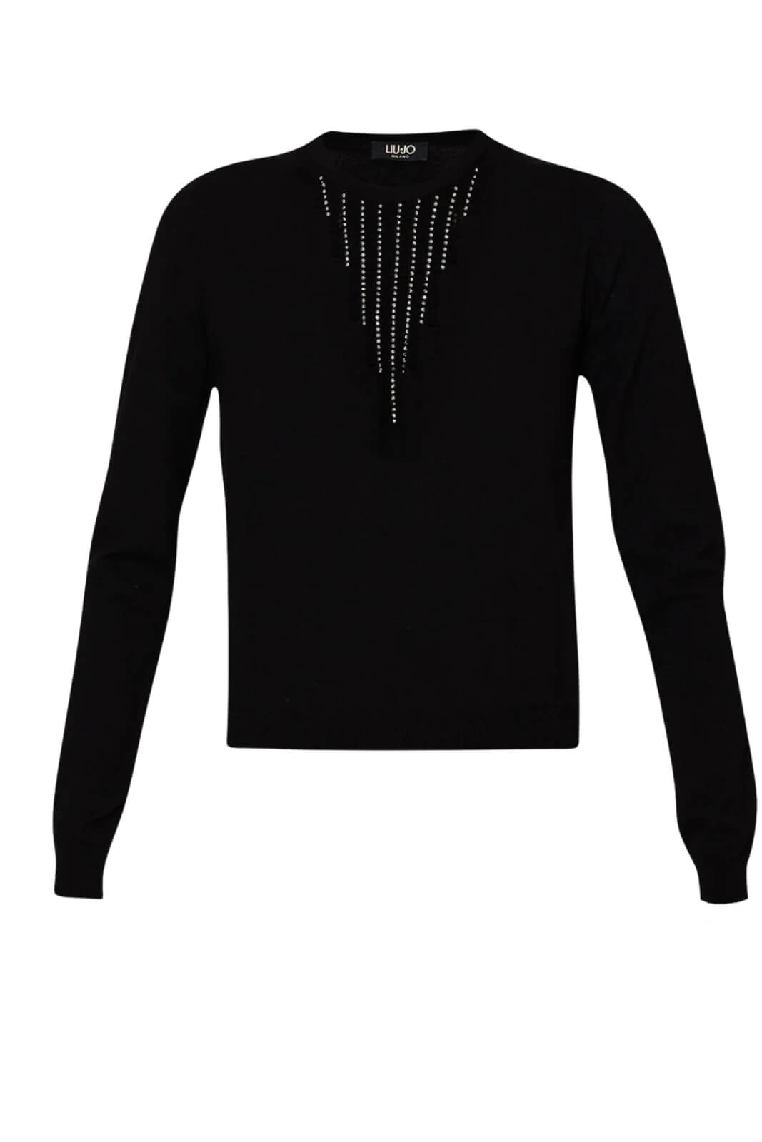 Maglia da donna Liu Jo in viscosa con strass e girocollo