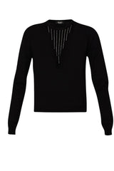 Maglia da donna Liu Jo in viscosa con strass e girocollo