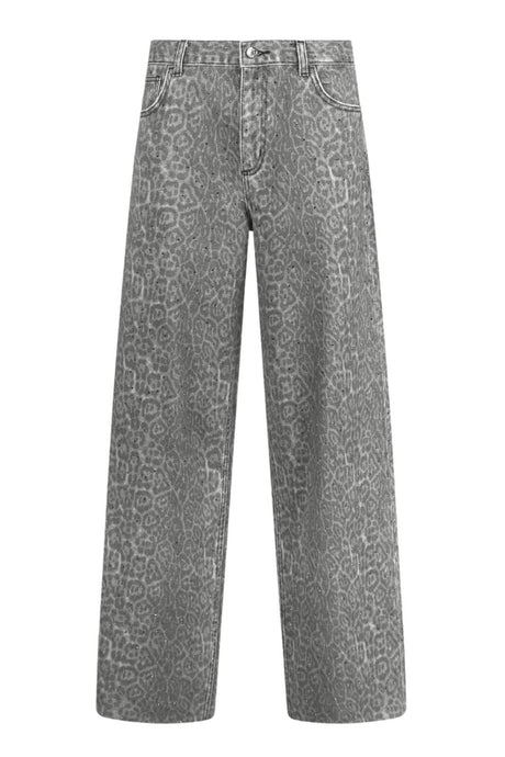 Pantaloni da donna Liu Jo flare a stampa animalier fronte