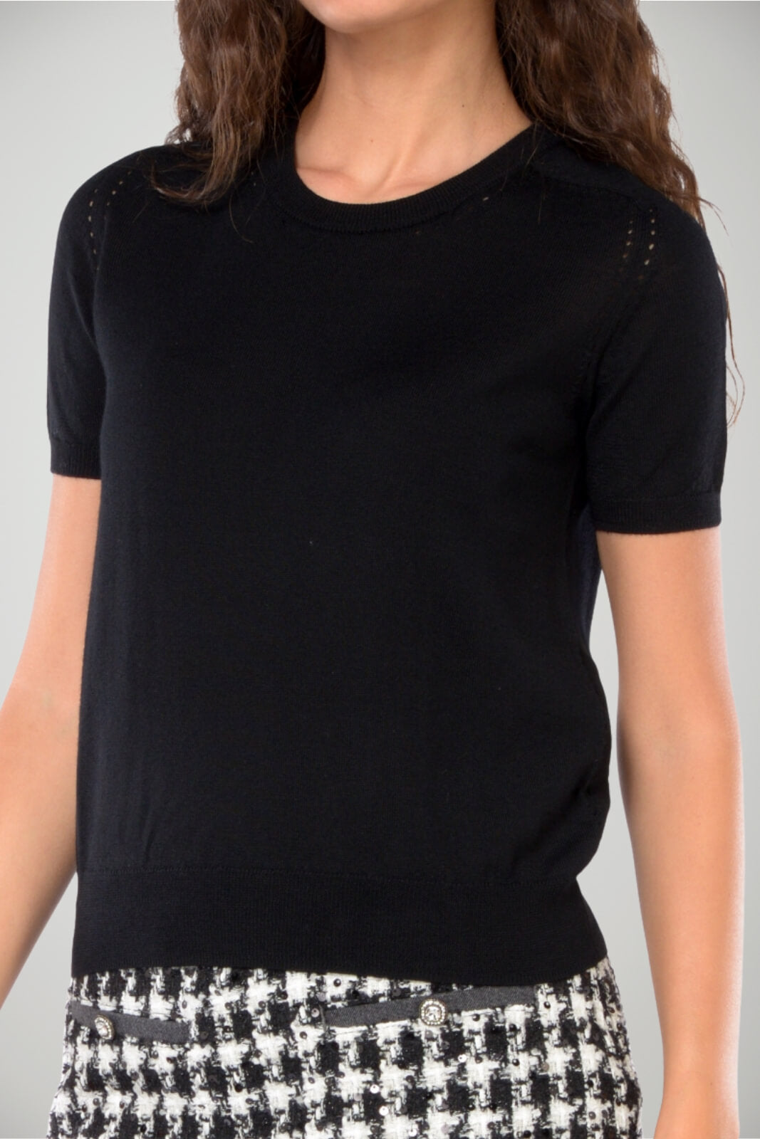 T-shirt da donna Liu Jo in lana traforata