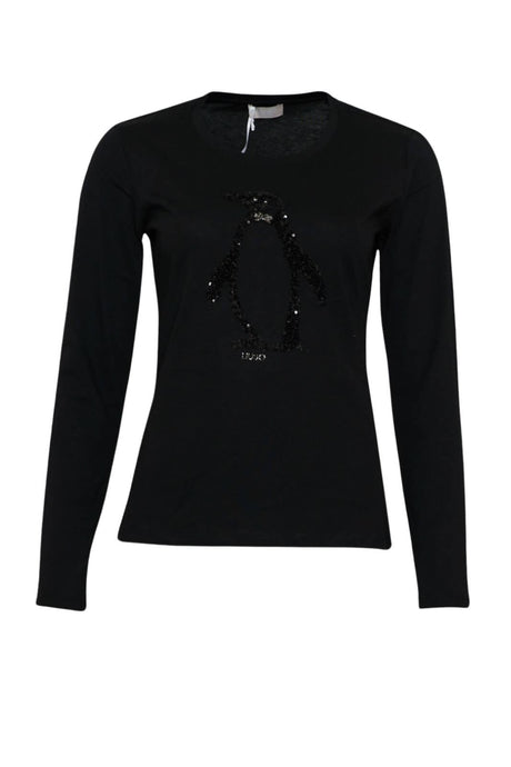 T-shirt da donna Liu Jo a maniche lunghe con paillettes fronte