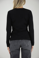 T-shirt da donna Liu Jo a maniche lunghe con paillettes retro