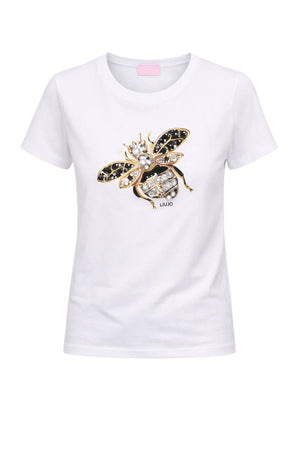 T-shirt da donna in cotone Liu Jo con stampa centrale