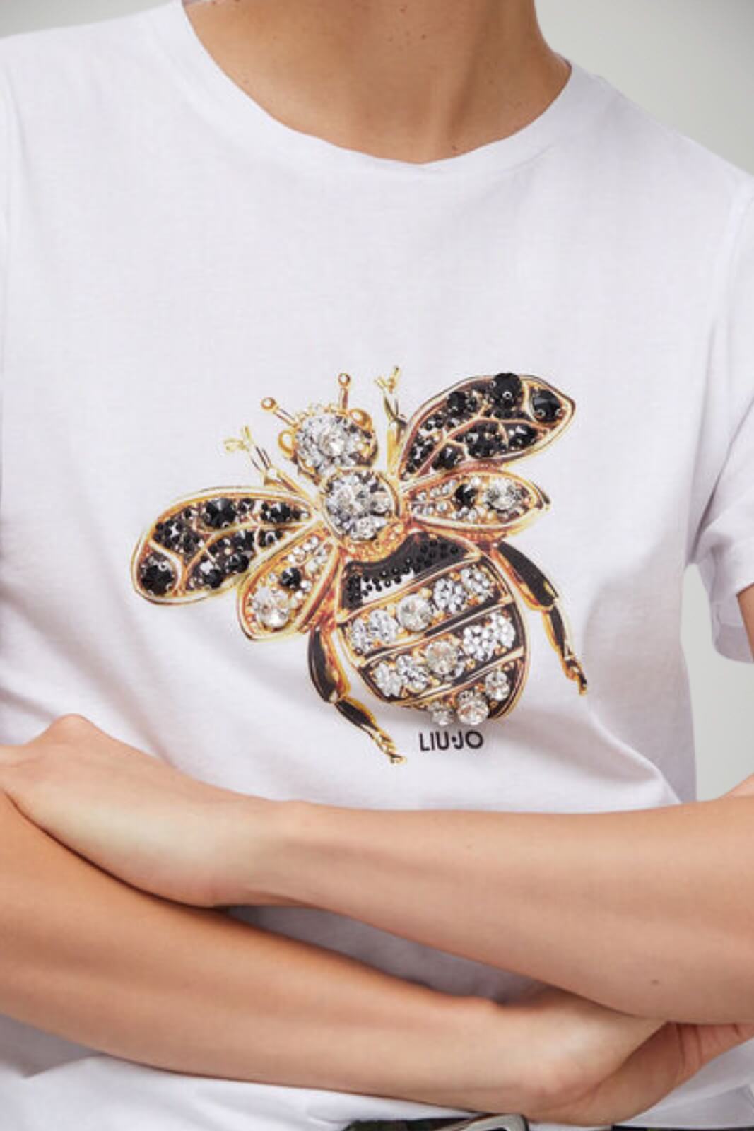 T-shirt da donna in cotone Liu Jo con stampa centrale
