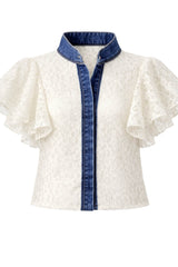 Liu Jo Camicia Donna in tulle collo coreana