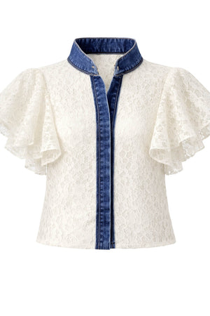 Liu Jo Camicia Donna in tulle collo coreana