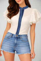 Liu Jo Camicia Donna in tulle collo coreana