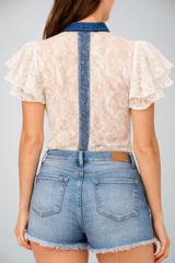 Liu Jo Camicia Donna in tulle collo coreana