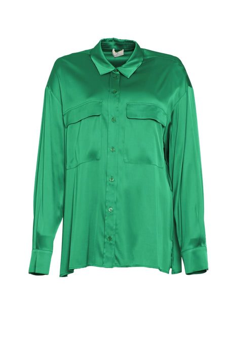 Camicia donna in raso viscosa stretch fronte