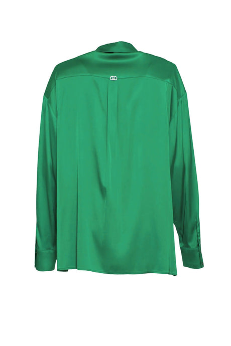 Camicia donna in raso viscosa stretch retro