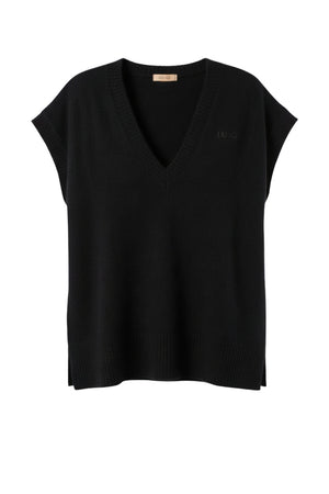 Maglia smanicata Liu Jo da donna in lana con scollo a V