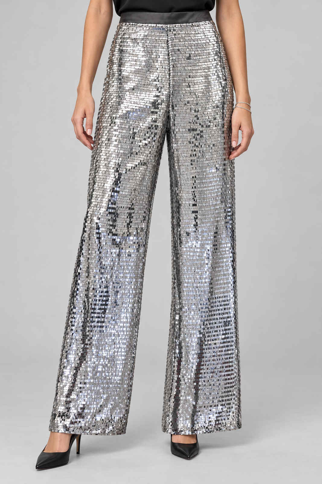 Liviana Conti Pantaloni Donna con paillettes all over