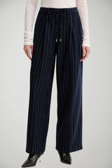 Liviana Conti Pantaloni Donna gessati in misto cashmere
