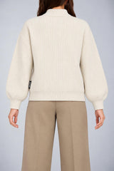 Love Moschino Maglia Donna a coste con fiocco