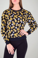 Love Moschino Felpa Donna coin print