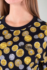 Love Moschino Felpa Donna coin print