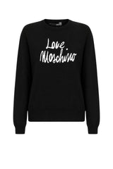 Love Moschino Maglia Donna con lettering a contrasto