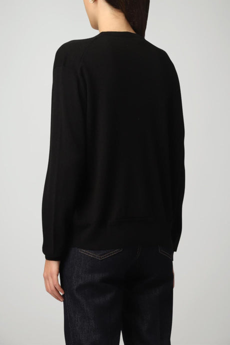 Love Moschino Maglia Donna con lettering a contrasto