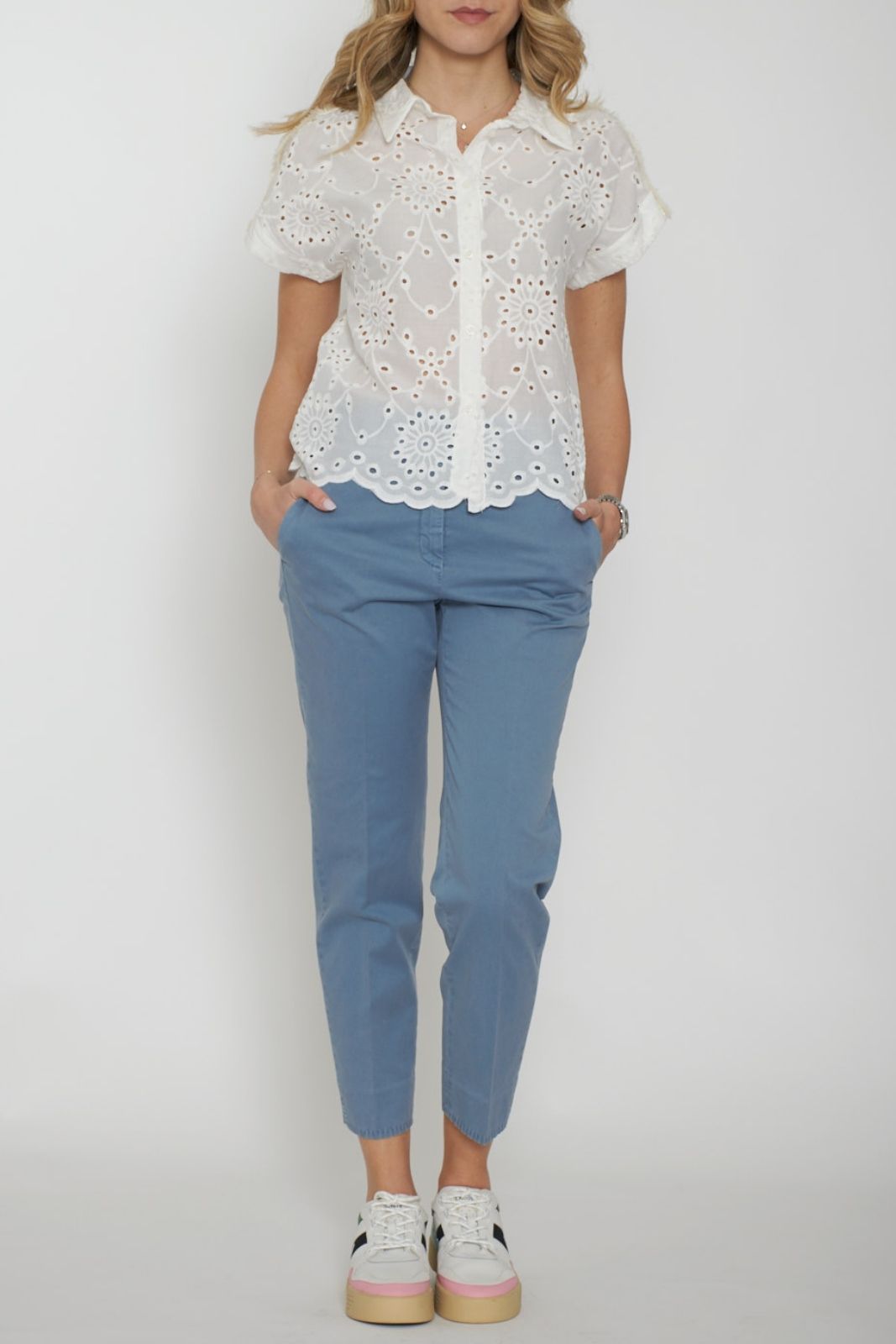 Peserico Easy Women's Gabardine Chino Trousers