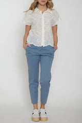 Peserico Easy Women's Gabardine Chino Trousers