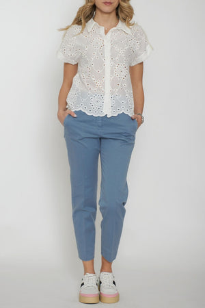 Peserico Easy Women's Gabardine Chino Trousers