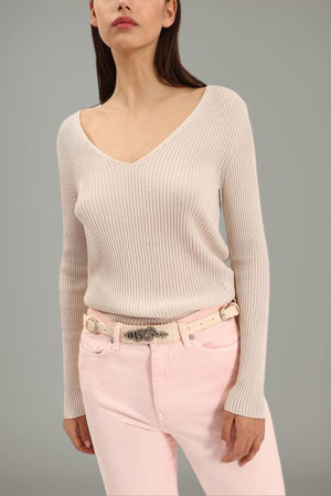 Dixie Women's Ribbed Monocolour Sweater