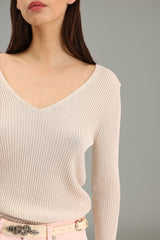 Dixie Women's Ribbed Monocolour Sweater