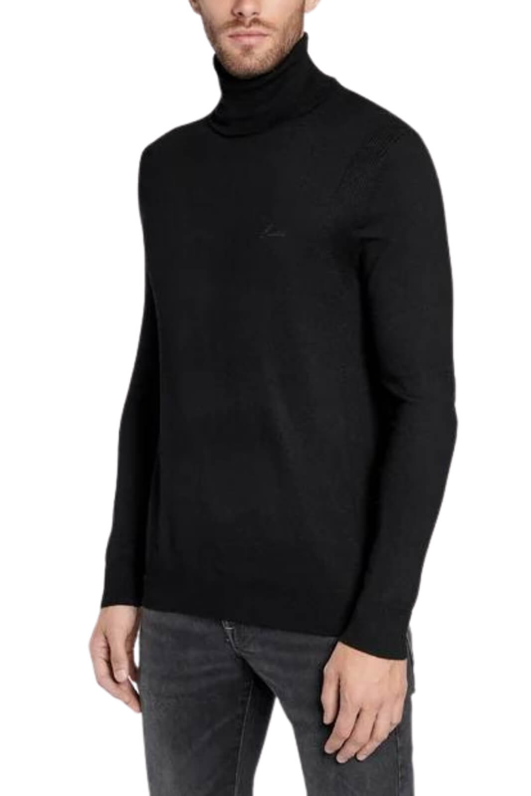 Guess Dolcevita Uomo con ricamo lettering in tono