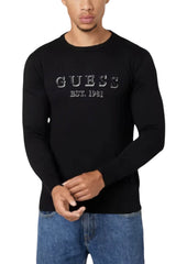 Guess Men's Jersey with embossed logo embroidery