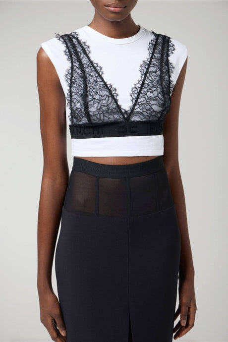 Elisabetta Franchi Women's Jersey T-Shirt with Bralette