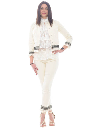 Vaqueros pitillo de mujer Liu Jo con flecos