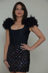 Revise Body Women with pom poms on the shoulders