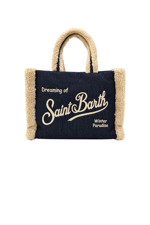 MC2 Saint Barth Borsa Donna Vanity Shearling Denim Dark