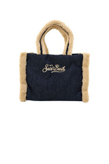 MC2 Saint Barth Borsa Donna Vanity Shearling Denim Dark