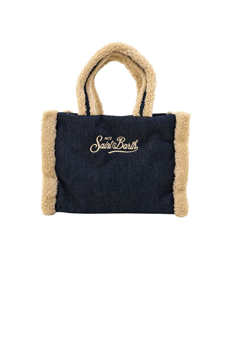 MC2 Saint Barth Borsa Donna Vanity Shearling Denim Dark