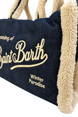 MC2 Saint Barth Borsa Donna Vanity Shearling Denim Dark