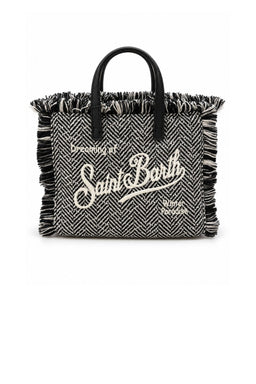 MC2 Saint Barth Borsa Donna Vanity Mini Wool Herringbone Strass