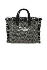 MC2 Saint Barth Borsa Donna Vanity Mini Wool Herringbone Strass